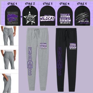 Adult & Youth Three Rivers Wildcats Custom Sweat Pants IC50MNew Jerzees Ultimate™ Unisex CVC Ring Spun Pocket Jogger