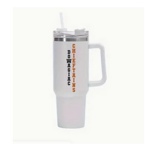 Dowagiac Chieftains Water Tumbler 40 oz. with straw - Salted Words, LLC