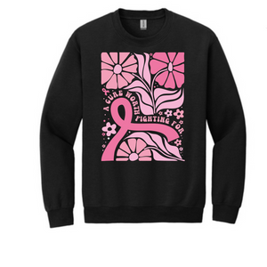 A cure worth fighting for Breast Cancer Aweareness Crewneck