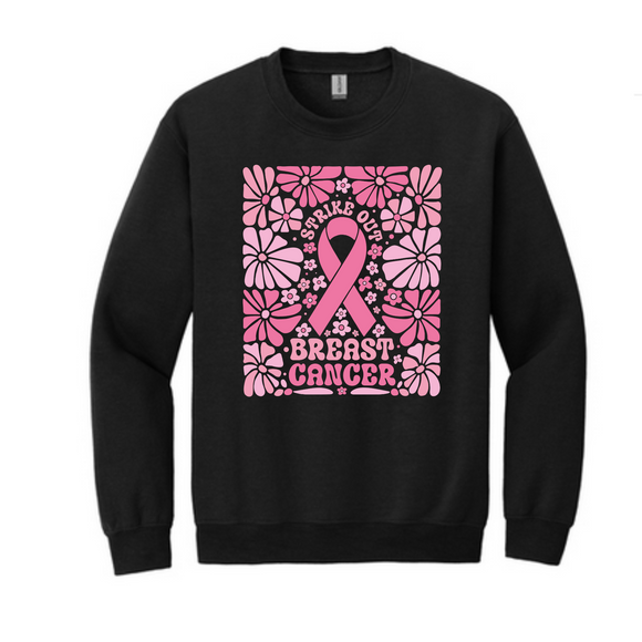 Strike out Breast Cancer Aweareness Crewneck