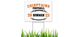 Chieftain outdoor football sign with Personalized players name 18x24" - Salted Words, LLC