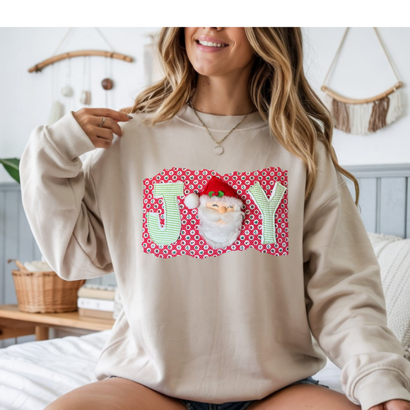 Joy with Santa Tshirt - Long Sleeve - Crewneck - Hoodie