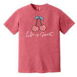 Life is Sweet Cherry Tshirt or Long sleeve - Salted Words, LLC