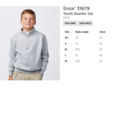 YOUTH Christian Covenant Enza 31679 Youth Quarter Zip
