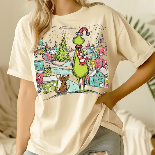 Retro Grinch Christmas Tshirt - Long Sleeve - Crewneck - Hoodie