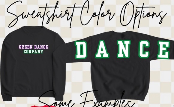 Adult & Youth Black - Green Dance Crewneck 18000 Gildan - Heavy Blend™ Crewneck Sweatshirt