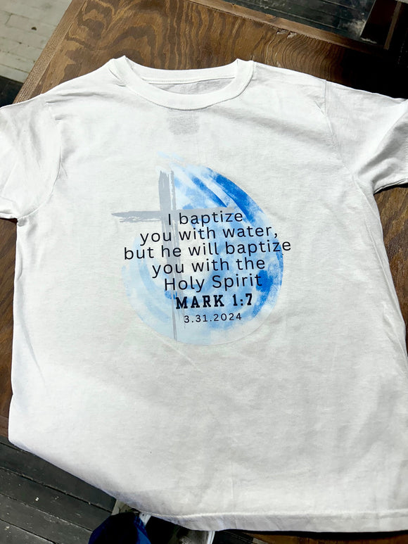 Custom Church baptism date Shirt / Bible Verse Shirt / Baptism Shirt /Christian Shirts / Holy Spirit Church Tee / Religious Tshirt - Salted Words, LLC