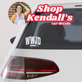 Kendall's Collection WWJD Car vinyl | Inspirational car vinyl | Christian car vinyl | Faith-Based Gift | Christian Car decor