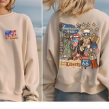 Patriotic Liberty Comfort Colors Tshirt or Crewneck Sweatshirt - Salted Words, LLC