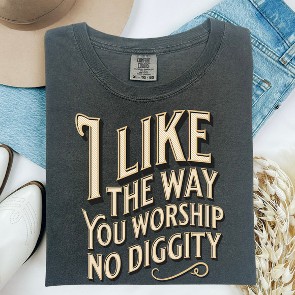 I like the way you worship no Diggity Comfort Colors Tshirt or Crewneck Sweatshirt