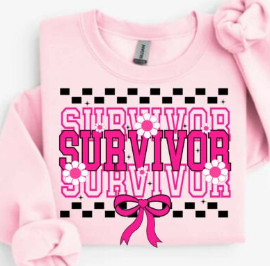 Survivor Breast Cancer Aweareness Crewneck