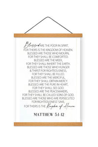 Matthew 5:1-12 Bible Verse Framed Wood Sign / Home Decor / Modern Decor / Jesus Signs / Faith Based Decor / Christian Home Decor