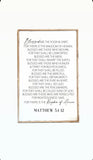 Matthew 5:1-12 Bible Verse Framed Wood Sign / Home Decor / Modern Decor / Jesus Signs / Faith Based Decor / Christian Home Decor