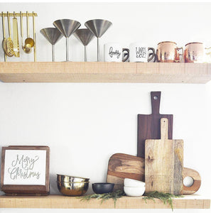 Merry Christmas Wall decor framed wood art - Salted Words, LLC