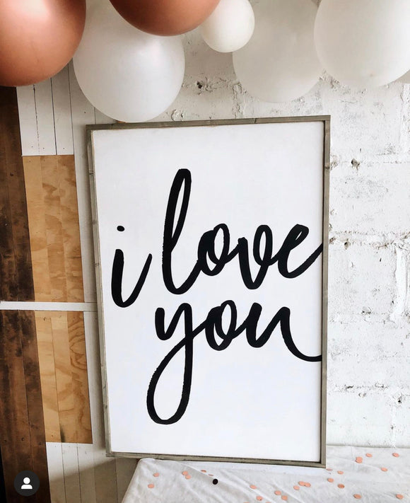 I love you home interior cool wall art modern wood sign