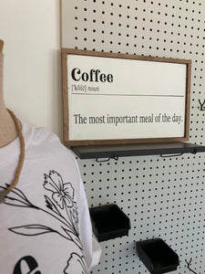 Coffee the most important room decor wooden sign - Salted Words, LLC