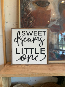 Sweet dreams little one sign modern room decor - Salted Words, LLC