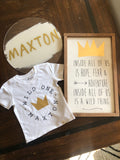 Where the wild things are party package custom acyrlic round name sign, custom 12m shirt & inside all of us wood sign - Salted Words, LLC