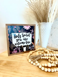 Holy Spirit you are welcome here modern farmhouse sign / Modern Home decor / Christian art - Salted Words, LLC