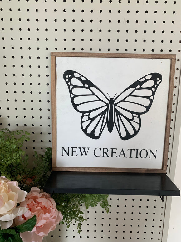 New creation butterfly wood sign modern home decor - Salted Words, LLC