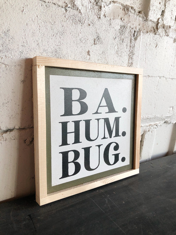 Ba bum bug Christmas framed wall art / wall art / home decor signs / wall decor / home decor / Signs with quotes - Salted Words, LLC